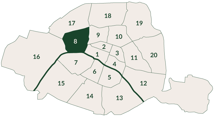 Map 8eme Paris