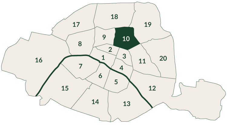 Carte 10eme Paris