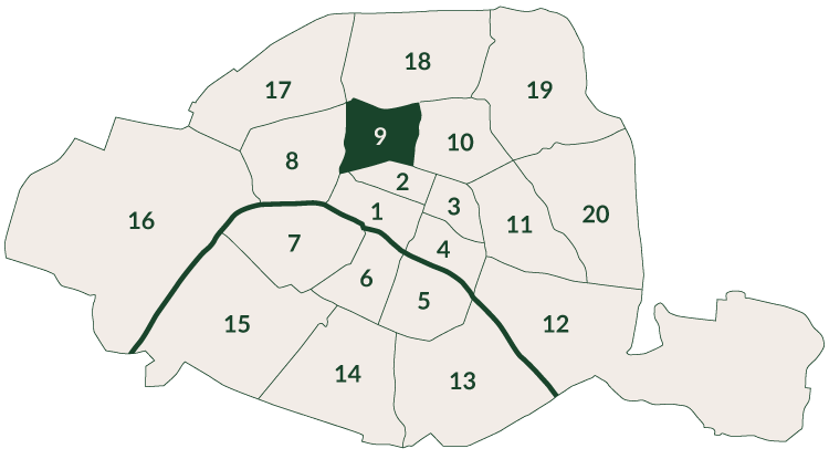 Carte 9eme Paris